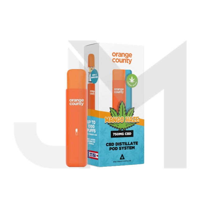 750mg Orange County CBD Prefilled Pod Vape System