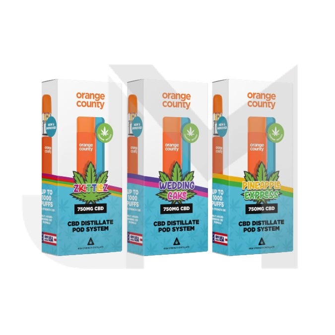 750mg Orange County CBD Prefilled Pod Vape System