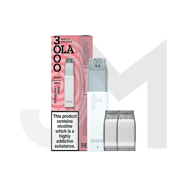 20mg SMPO Ola 3000 Prefilled Pod Vape Kit - 2ml (Pack of 3)