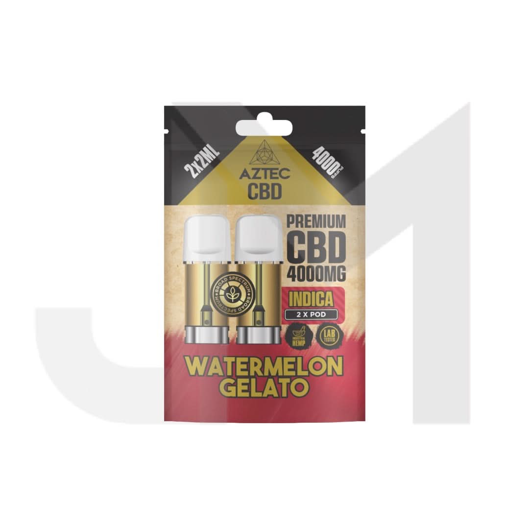 Aztec CBD 4000mg Broad Spectrum CBD Pods 2ml 4000 Puffs - 2 Pcs