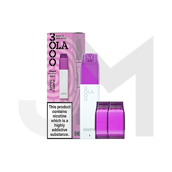 20mg SMPO Ola 3000 Prefilled Pod Vape Kit - 2ml (Pack of 3)