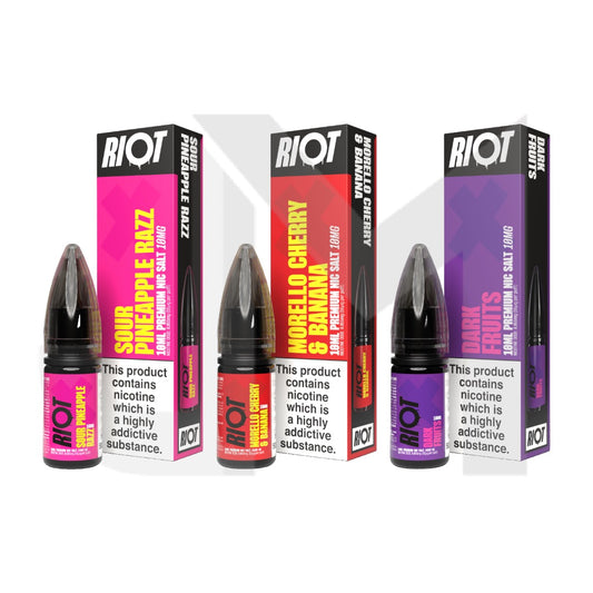 10mg RIOT X 10ml Nic Salts by Riot Squad (50VG/50PG)