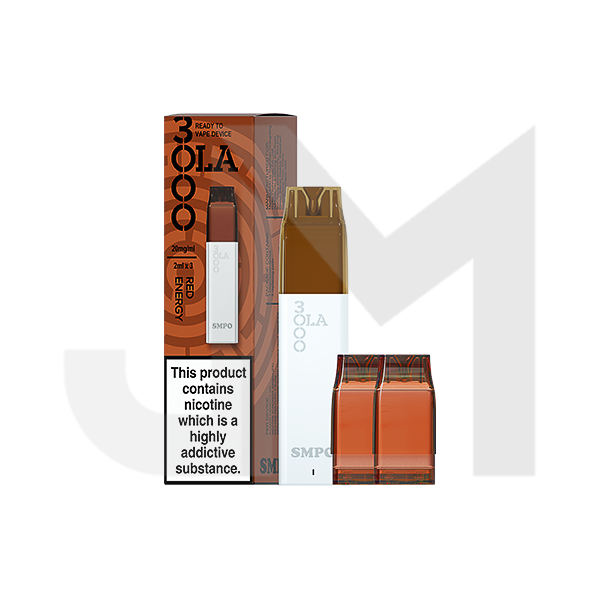 20mg SMPO Ola 3000 Prefilled Pod Vape Kit - 2ml (Pack of 3)