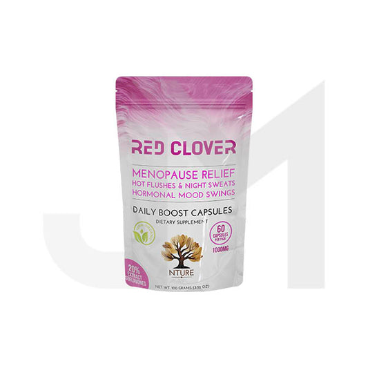 NTURE 1000mg Red Clover Capsules - 60 Caps