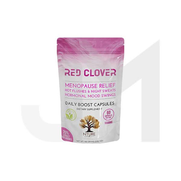 NTURE 1000mg Red Clover Capsules - 60 Caps
