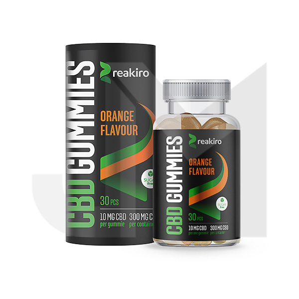 Reakiro 300mg Full Spectrum CBD Orange Vegan Gummies - 30 Pieces