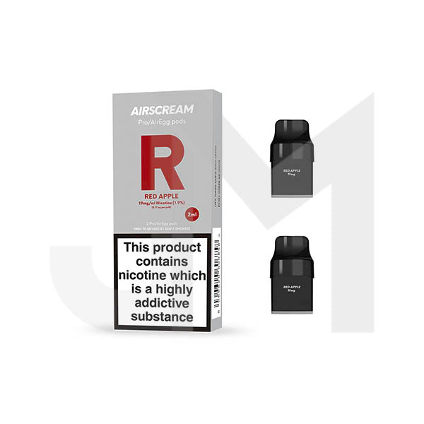 19mg AIRSCREAM Air Pre Filled Pods 1.2Ω 2ml 2Pcs ( Compatible With AirsPops Pro & AirEgg )
