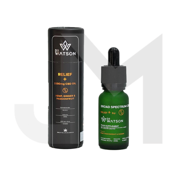 Dr Watson 3000mg Broad-Spectrum Relief CBD Oil 20ml UK CBD - Main Image