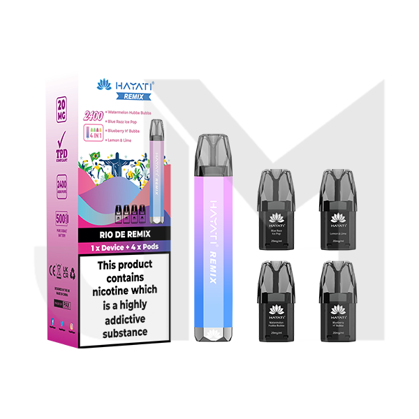 20mg Hayati Remix 4in1 2400 Pod Kit 2400 Puffs