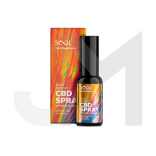 SOOL 1000mg CBD Blood Apple Flavour Spray 30ml (BUY 1 GET 1 FREE)