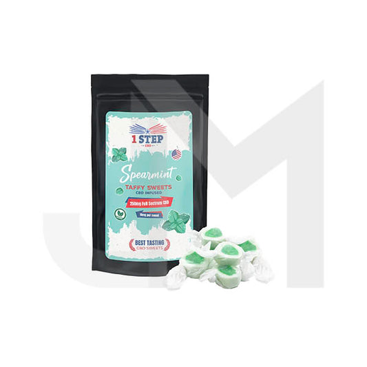 1 Step CBD 250mg Full Spectrum CBD Spearmint Taffy Grab Bag - 150g