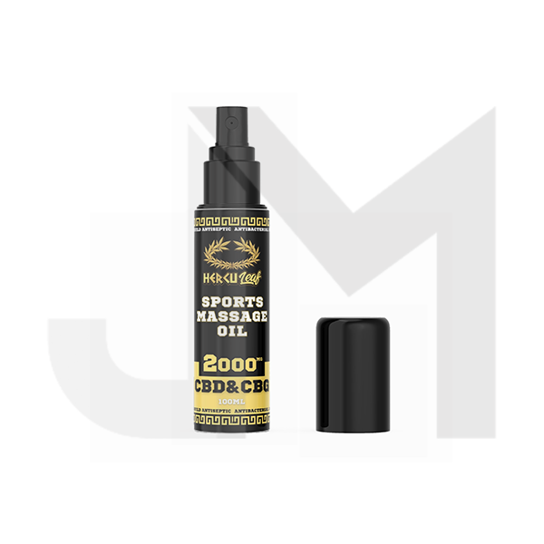 HercuLeaf 2000mg CBD & CBG Sports Massage Oil - 100ml