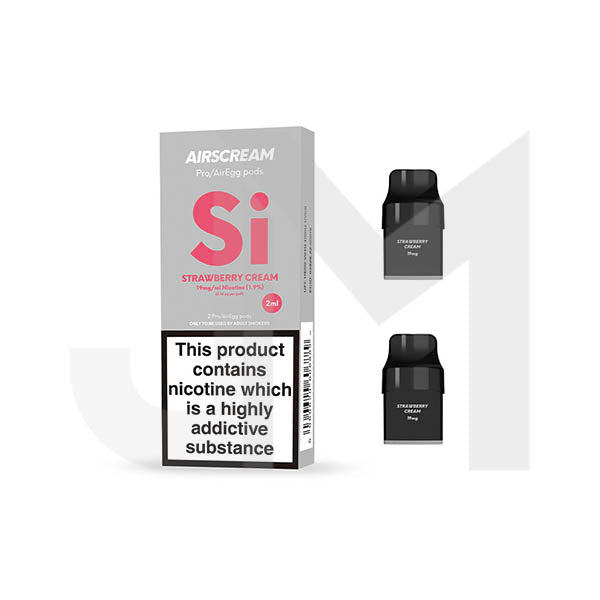 19mg AIRSCREAM Air Pre Filled Pods 1.2Ω 2ml 2Pcs ( Compatible With AirsPops Pro & AirEgg )
