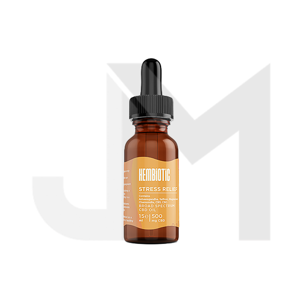 Hembiotic 500mg Broad-Spectrum Functional CBD Oil - 15ml (Buy 1 Get 1 Free)
