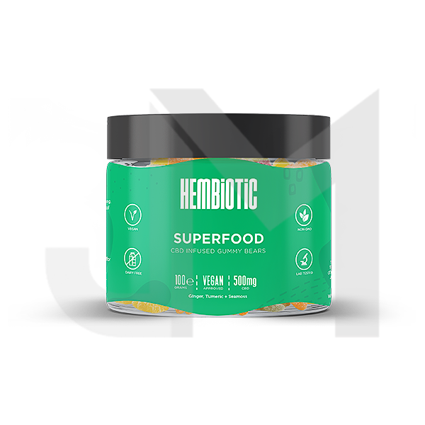 Hembiotic 500mg Functional CBD Gummy Bears - 100g