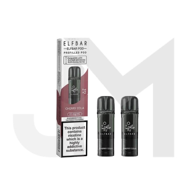 20mg Elf Bar 600 Prefilled Pods 2ml 1200 Puffs - 2 Pcs