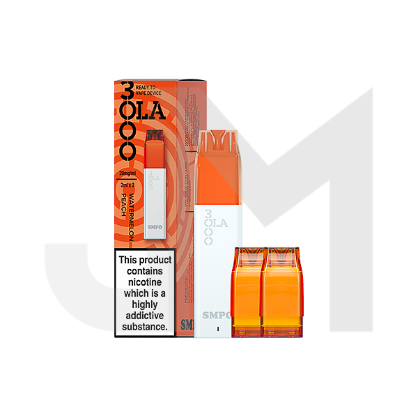 20mg SMPO Ola 3000 Prefilled Pod Vape Kit - 2ml (Pack of 3)