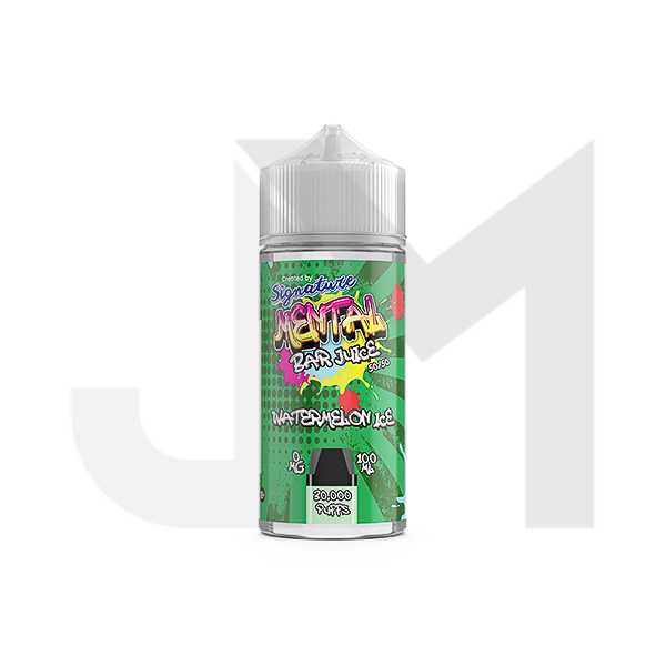 0mg Signature Mental Bar Juice 100ml Shortfill (50PG/50VG)