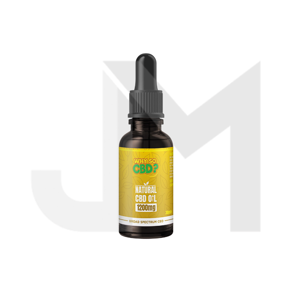 Why So CBD? 1200mg Broad-Spectrum CBD Natural Oil - 30ml