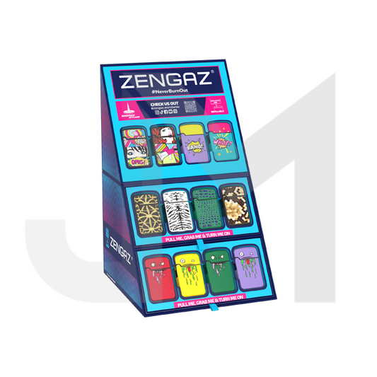 Zengaz Cube ZL-12 Royal Jet (EU-S5) - Jet Flame Lighters Bundle + 48 Lighters with Cube display stand