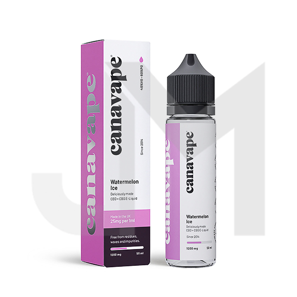Canavape 1250mg CBD + CBG E-liquid 50ml (Various VG/PG Ratios)
