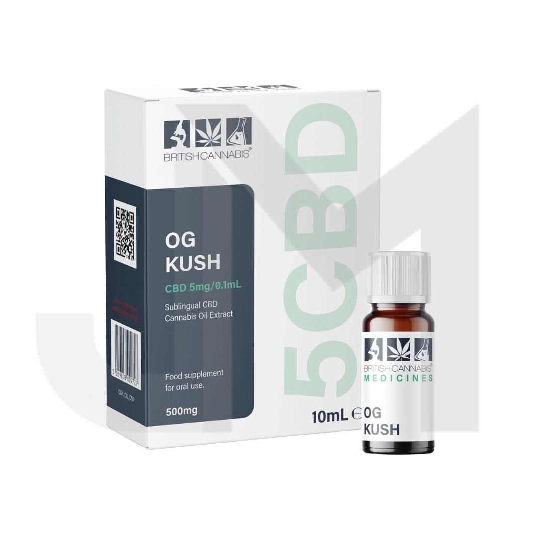 5CBD by British Cannabis 500mg CBD Full Plant Extract OG Kush 10ml