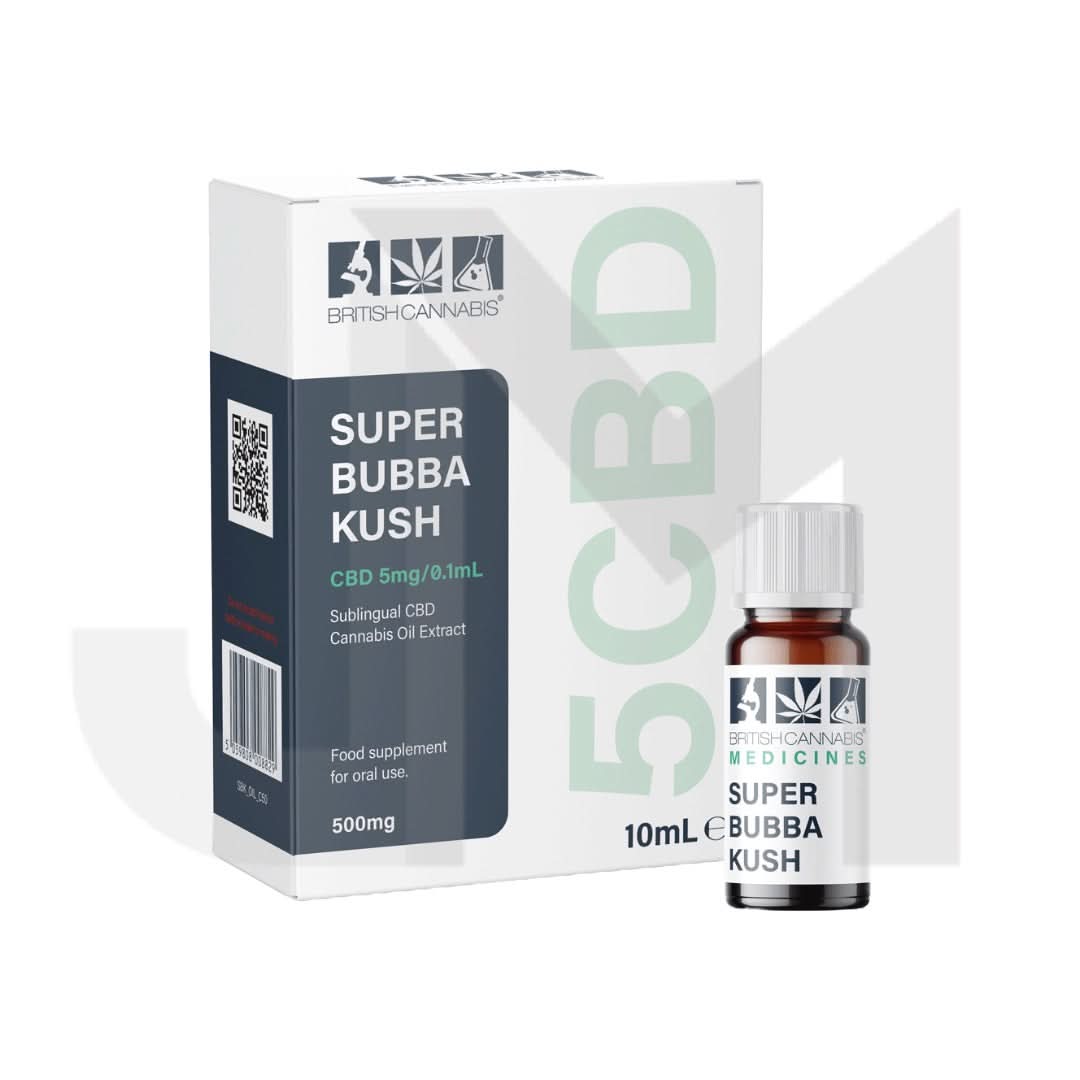 5CBD by British Cannabis 500mg CBD Full Plant Extract Super Bubba Kush 10ml