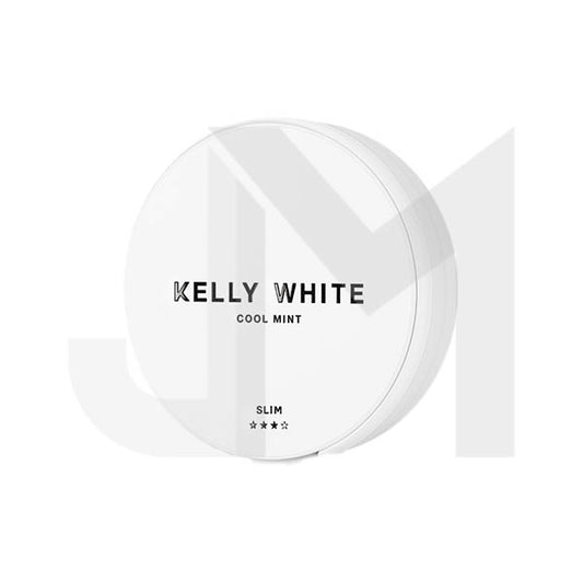 Short Dated :: 15mg Kelly White Slim Medium Cool Mint Nicotine Pouches - 20 Pouches