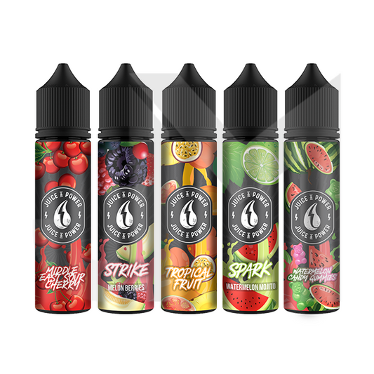 0mg Juice N Power Shortfills 50ml (70VG/30PG)