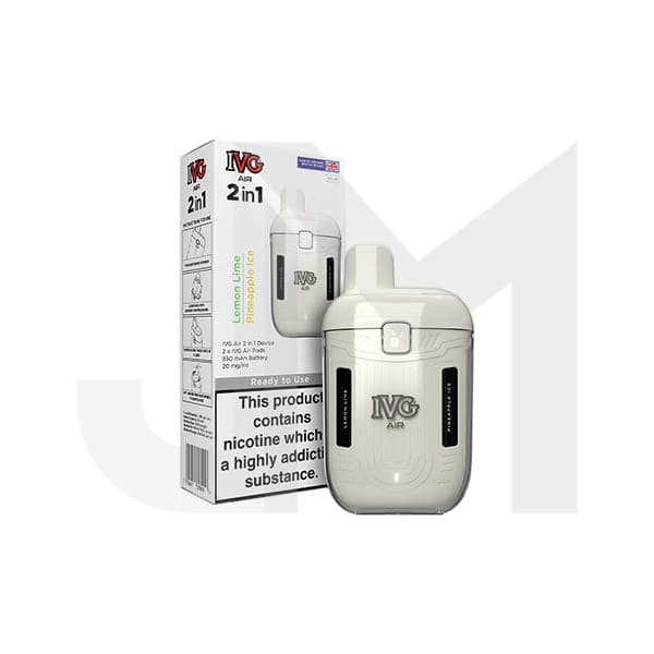 20mg IVG Air 2 in 1 Disposable Rechargeable Pod Vape Kit 1200 Puffs