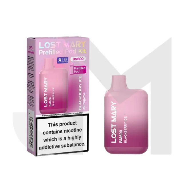 20mg Lost Mary BM600 Prefilled Pod Vape Kit 600 Puffs