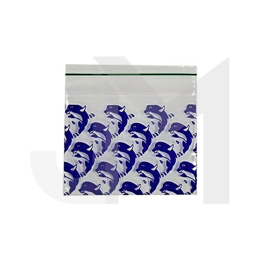 Zipper Branded 2 x 2A Purple Dolphin Bags