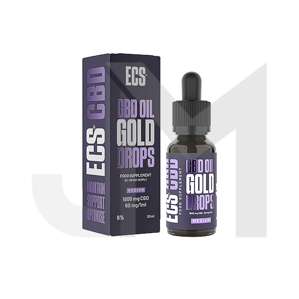 Gold Drops CBD Oil 1800mg 6% ECS CBD Oil 30ml