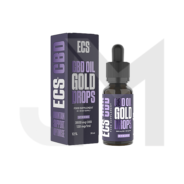 Gold Drops CBD Oil 3600mg 12% ECS CBD Oil 30ml