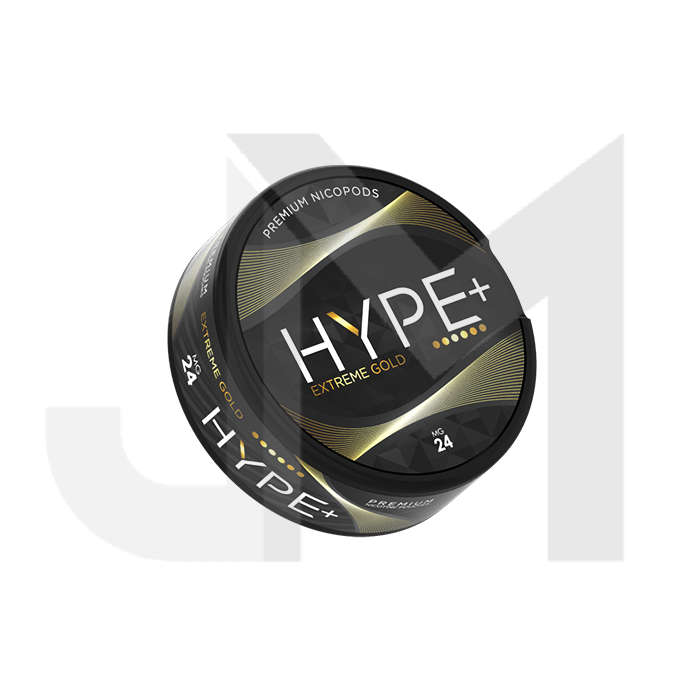 24mg Hype+ Nicotine Pouches - Extreme Gold - 20 Pouches