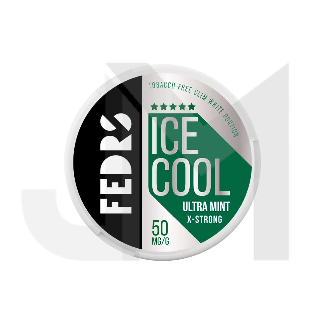 50mg FEDRS Ice Cool X-Strong Nicotine Pouch - 20 Pouches