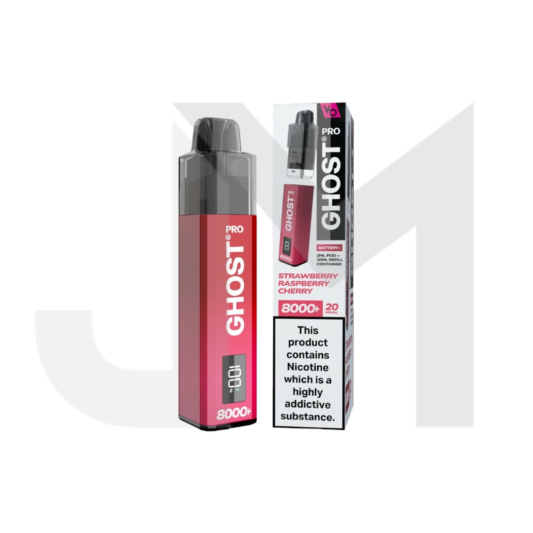20mg Ghost Pro 8000+ By Vapes Bars Prefilled Pod Vape Kit