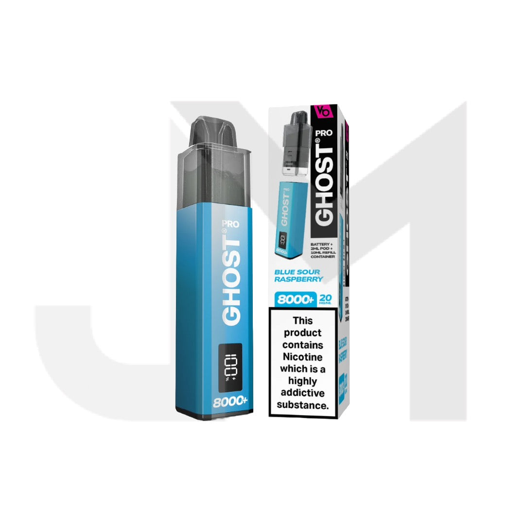 20mg Ghost Pro 8000+ By Vapes Bars Prefilled Pod Vape Kit