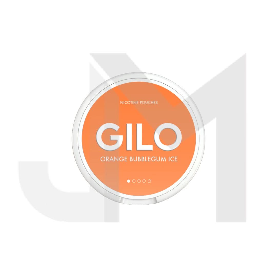 4mg GILO Nicotine Pouches Orange Bubblegum Ice - 20 Pouches (Buy 1 Get 1 Free)