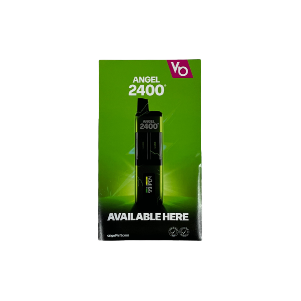 FREE Vapes Bar Angel 2400 Promotional Window Sticker - For Your Business! 3 Per Customer