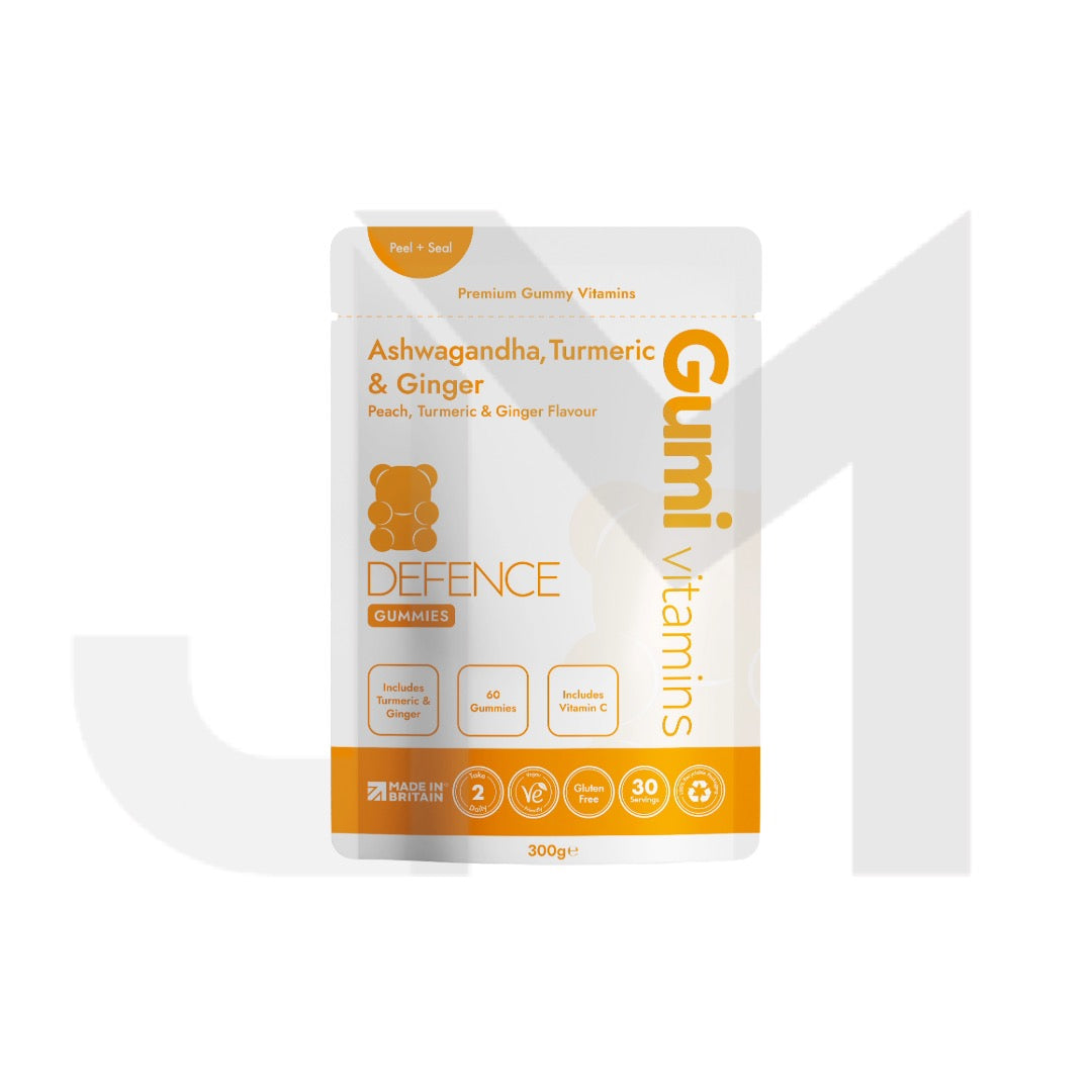 Gumi Vitamins Defence Ashwagandha Turmeric & Ginger Gummies - 60 Gummies