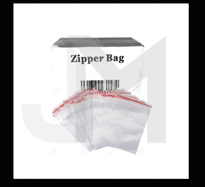 Zipper Branded 90mm x 90mm Clear Bags