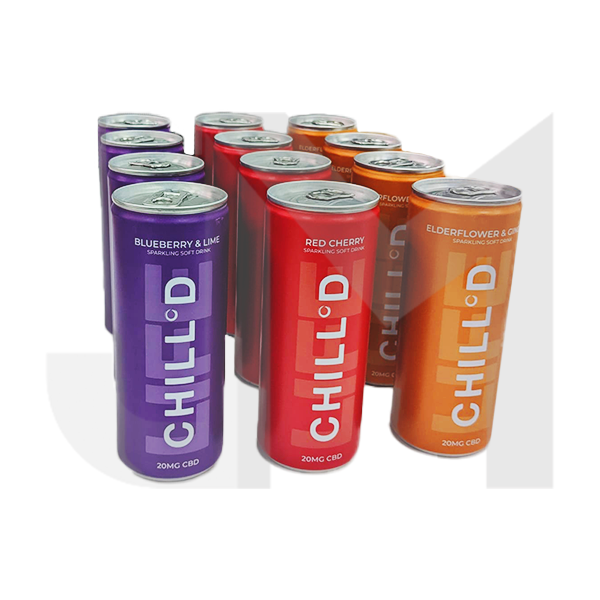 36 x CHILL°D 20mg CBD Sparkling 250ml Multi-case Deal