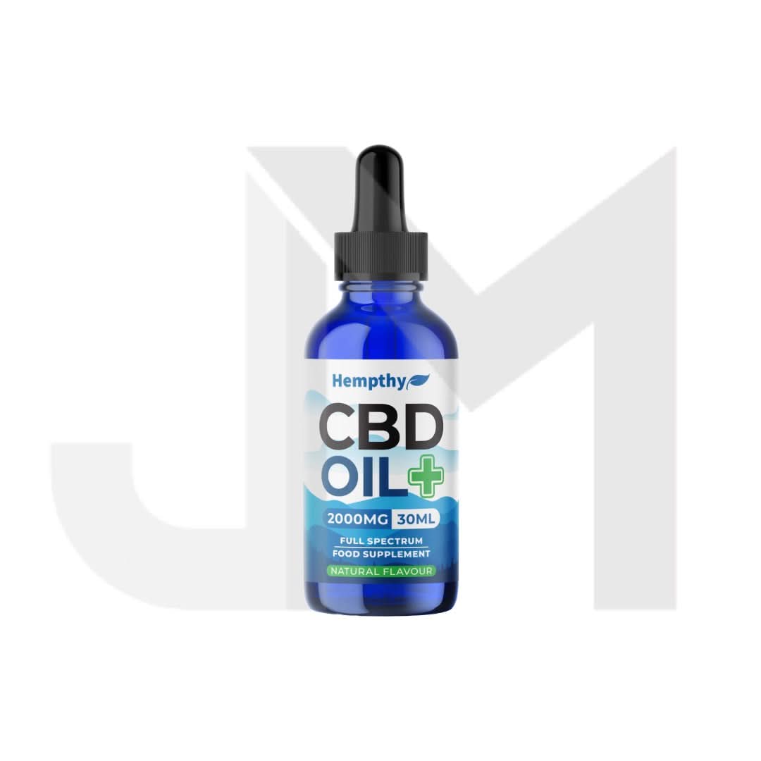 Hempthy 2000mg CBD Oil Full Spectrum Natural - 30ml