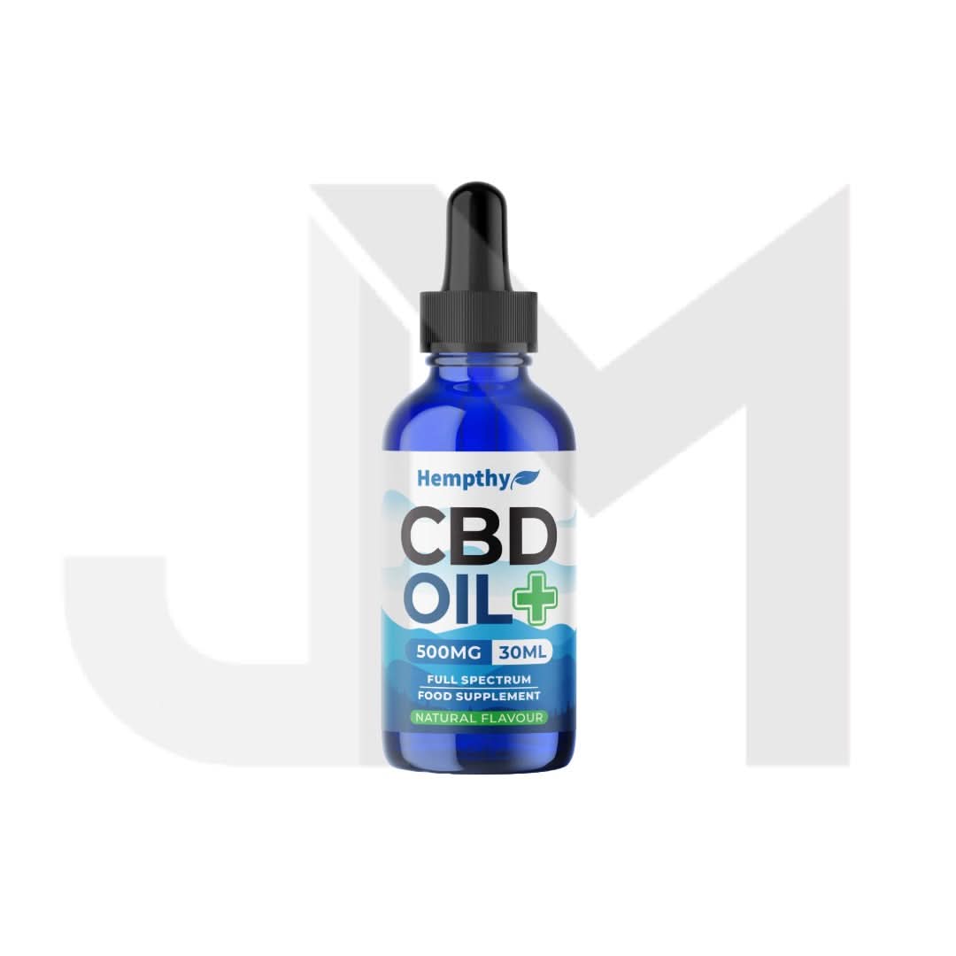 Hempthy 500mg CBD Oil Full Spectrum Natural - 30ml