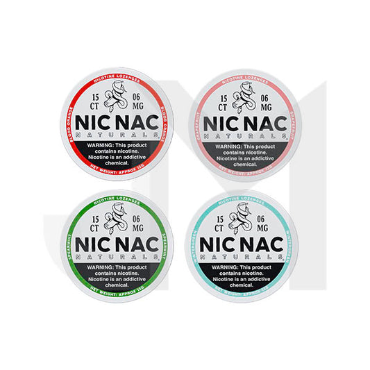 6mg Nic Nac Naturals Nicotine - 15 Lozenge Tablets (Buy 2 Get 1 Free)