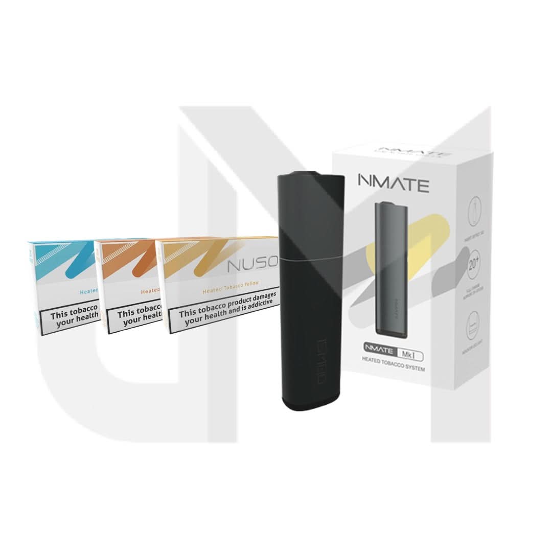 NUSO Heated Tobacco Sticks Starter Kit Bundles Strength 5 - 10 Packs (Free Nmate Device)