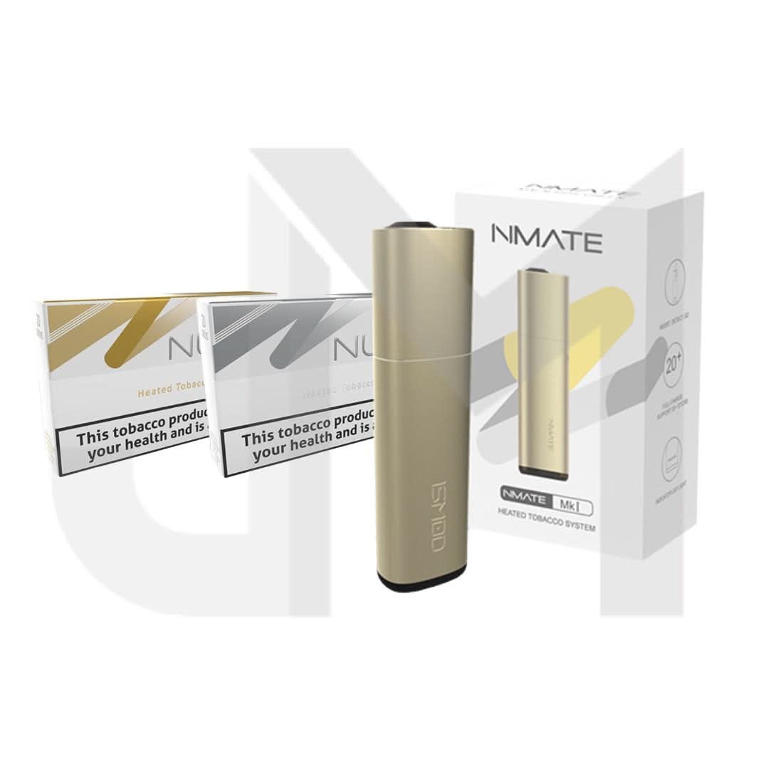 NUSO Heated Tobacco Sticks Starter Kit Bundles Strength 4 - 10 Packs (Free Nmate Device)