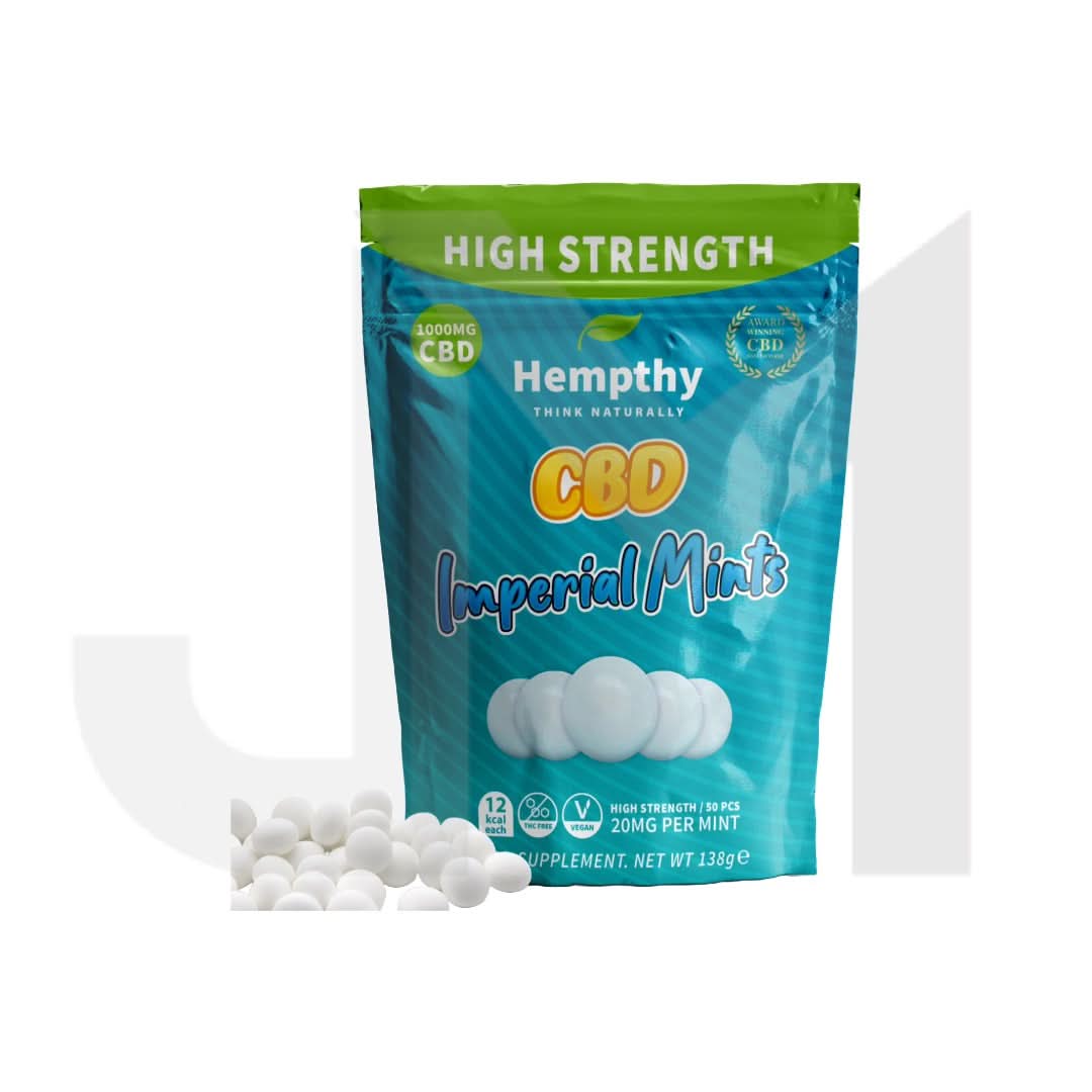 Hempthy 1000mg CBD Imperial Mints - 50 Pieces