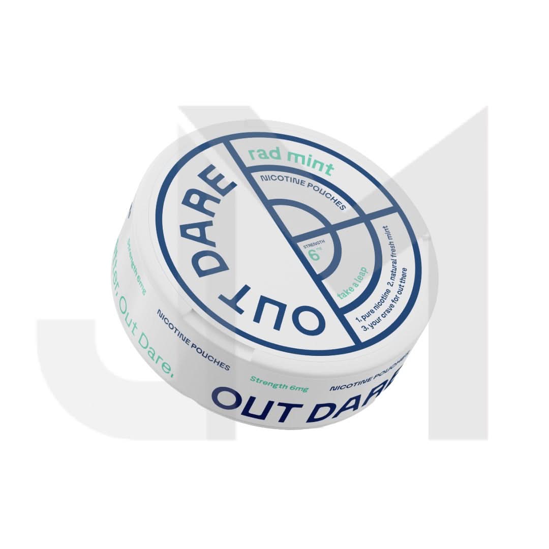 6mg OUTDARE Rad Mint Nicotine Pouch - 20 Pouches